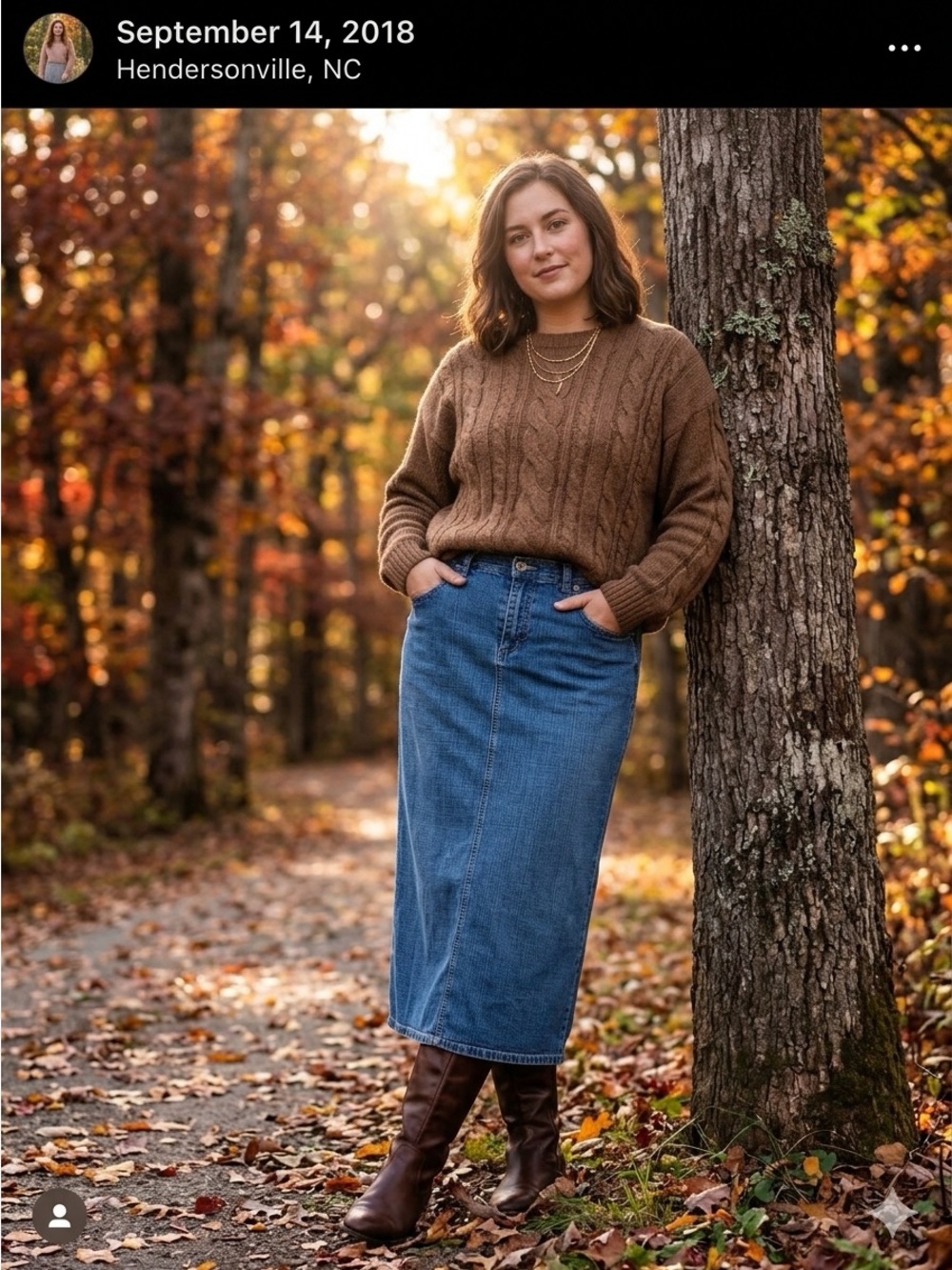 Women's Straight-Leg Denim Skirt - Blue